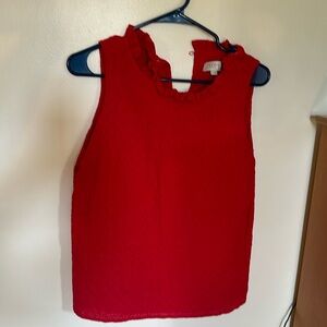 Red tank top blouse